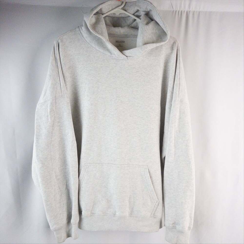 Hollister Hoodie Size XL Gray Heather Fleece Pullover Sweatshirt